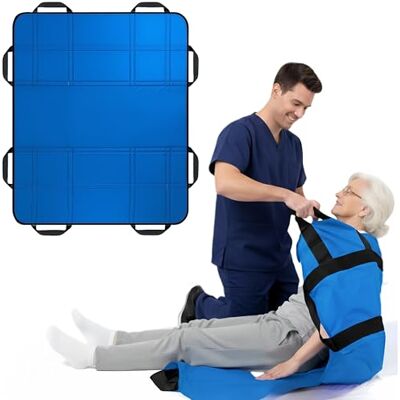 NurtureCare Slide Sheet with 8 Handles for Bed Mobility & Patient Transfer 3-Layer Comfort Positioning Pad 8 Reinforced Handles Supports Up to 227 kg Waterproof & Washable Smooth Low-Friction Surface NurtureCare Slide Sheet with 8 Handles for Bed Mobility & Patient Transfer 3-Layer Comfort Positioning Pad 8 Reinforced Handles Supports Up to 227 kg Waterproof & Washable Smooth Low-Friction Surface