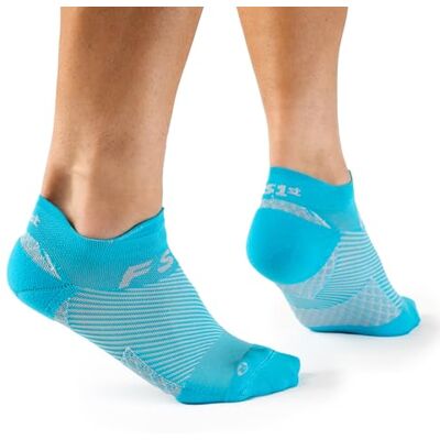 OrthoSleeve FS4 Plantar Fasciitis Socks for Men/Women, 1 Pair, Aqua Medium No Show Compression Foot Sleeves With Seamless Moisture-Wicking Fabric & Comfortable Support Around the Foot, Heel and Arch OrthoSleeve FS4 Plantar Fasciitis Socks for Men/Women, 1 Pair, Aqua Medium No Show Compression Foot Sleeves With Seamless Moisture-Wicking Fabric & Comfortable Support Around the Foot, Heel and Arch