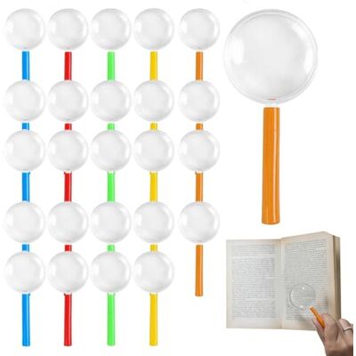 PMELCXD 25-Pack Handheld Portable Magnifiers adult– Lightweight & Clear for Reading, Hobbies, Crafts & Detail Inspection PMELCXD 25-Pack Handheld Portable Magnifiers adult– Lightweight & Clear for Reading, Hobbies, Crafts & Detail Inspection
