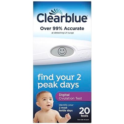 Clearblue easy digital ovulation test, easy read, one month supply 20 ea Clearblue easy digital ovulation test, easy read, one month supply 20 ea