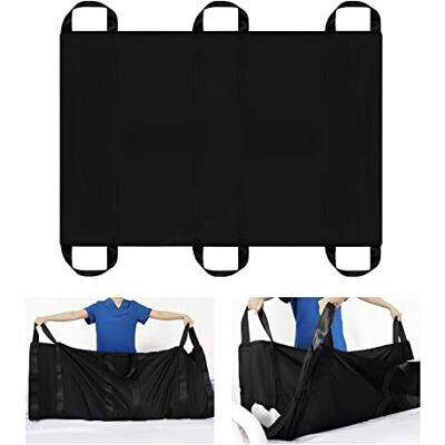 LOSCHEN Positioning Bed Pad with Handles,Patient Transfer Board with Handles,Suitable for Obese People,Elderly People and Patients (102 * 147cm,Black) LOSCHEN Positioning Bed Pad with Handles,Patient Transfer Board with Handles,Suitable for Obese People,Elderly People and Patients (102 * 147cm,Black)