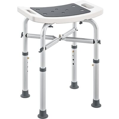 HOMCOM Shower Chair, Shower Stool for Elderly Disabled, Grey HOMCOM Shower Chair, Shower Stool for Elderly Disabled, Grey