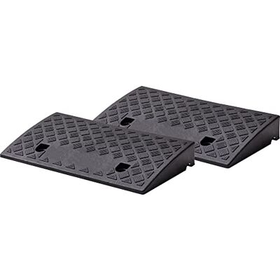 Cartrend 10646 Kerb Set of 2 Black Portable Plastic Ramp for Car, Motorcycle, Wheelchair, Rollator Cartrend 10646 Kerb Set of 2 Black Portable Plastic Ramp for Car, Motorcycle, Wheelchair, Rollator
