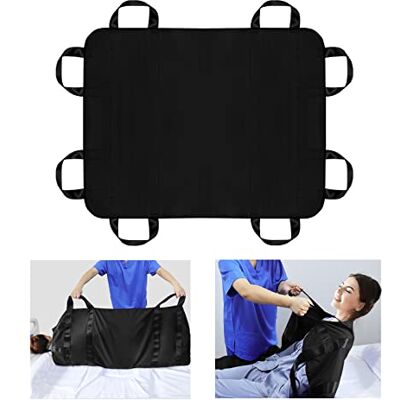 LOSCHEN Transfer Sheet, Patient Transfer Board with Eight Handles,Suitable for Obese People,Elderly People and Patients who Need to be transferred (120 * 100cm (48 * 40inch, Black) LOSCHEN Transfer Sheet, Patient Transfer Board with Eight Handles,Suitable for Obese People,Elderly People and Patients who Need to be transferred (120 * 100cm (48 * 40inch, Black)