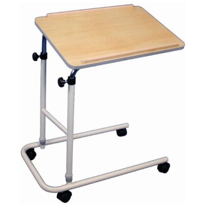 Aidapt Overbed and Chair Table Desk With Hygienic Laminated Easy Clean Top, Height and Angle Adjustment For Writing, Eating, Reading and Hobbies With Easy Move Castors with Brakes. Aidapt Overbed and Chair Table Desk With Hygienic Laminated Easy Clean Top, Height and Angle Adjustment For Writing, Eating, Reading and Hobbies With Easy Move Castors with Brakes.