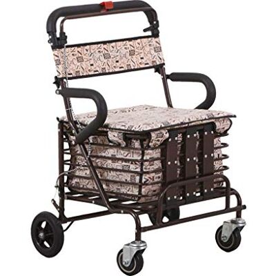 SBCGFY Walker, Walker Foldable Lightweight Portable Trolley Assisted Walking Shopping Basket with Wheels Compact,A SBCGFY Walker, Walker Foldable Lightweight Portable Trolley Assisted Walking Shopping Basket with Wheels Compact,A