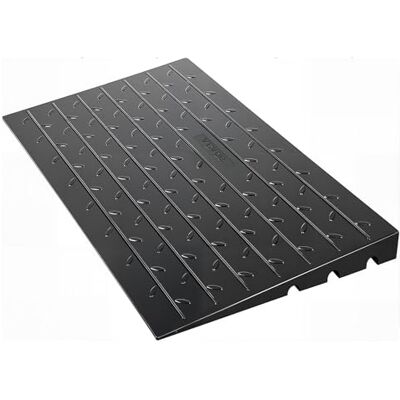 VEVOR Rubber Threshold Ramp, 4" Rise Threshold Doorway, 3 Channels Cord Cover Solid Threshold Ramp, Rubber Angled Entry Rated 2200 Lbs Load Capacity for Wheelchair and Scooter VEVOR Rubber Threshold Ramp, 4" Rise Threshold Doorway, 3 Channels Cord Cover Solid Threshold Ramp, Rubber Angled Entry Rated 2200 Lbs Load Capacity for Wheelchair and Scooter