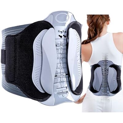 CHANGLKJ Lumbar Support Belt, Spine Decompression Back Brace with Removable Support Board, Back Waist Roof Design and Tightness Adjustable, Lightweight, for Spinal Stenosis, Herniated Disc, Sciatica CHANGLKJ Lumbar Support Belt, Spine Decompression Back Brace with Removable Support Board, Back Waist Roof Design and Tightness Adjustable, Lightweight, for Spinal Stenosis, Herniated Disc, Sciatica