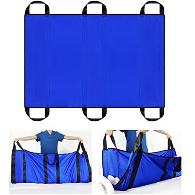 LOSCHEN Positioning Bed Pad with Handles,Patient Transfer Board with Handles,Suitable for Obese People,Elderly People and Patients (102 * 147cm, Blue) LOSCHEN Positioning Bed Pad with Handles,Patient Transfer Board with Handles,Suitable for Obese People,Elderly People and Patients (102 * 147cm, Blue)