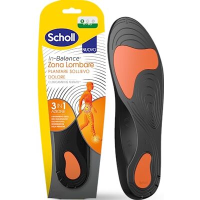 Dr. Scholl's Scholl in-Balance Lower Back Plantar Pain Relief Low Back Pain Relief Double Layer Gel Insoles with Flexible Lumbar Support Size S (37-39.5), 1 Pair Dr. Scholl's Scholl in-Balance Lower Back Plantar Pain Relief Low Back Pain Relief Double Layer Gel Insoles with Flexible Lumbar Support Size S (37-39.5), 1 Pair