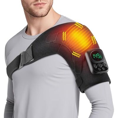 JDKJAG App Control Heated Shoulder Pad, 3 Modes & 6 Heat Settings Shoulder Massage Device, Wireless Heated Shoulder Massage Pad, with 5000 mAh Battery & LED Touch Panel, Gifts for Men Women (A) JDKJAG App Control Heated Shoulder Pad, 3 Modes & 6 Heat Settings Shoulder Massage Device, Wireless Heated Shoulder Massage Pad, with 5000 mAh Battery & LED Touch Panel, Gifts for Men Women (A)