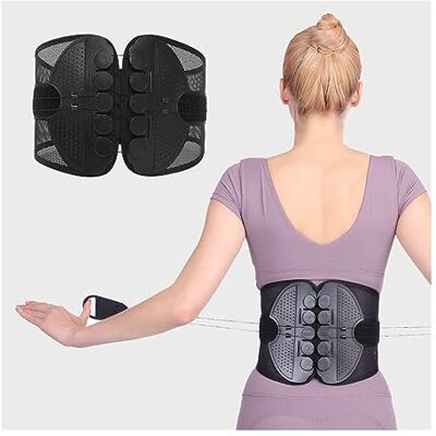 GHAKKE Dual Pulley Waist Support Belt Orthopedic Back Brace For Herniated Disc Lower Back Pain Relief Lumbar Decompression Support Posture Corrector Men Women(S) GHAKKE Dual Pulley Waist Support Belt Orthopedic Back Brace For Herniated Disc Lower Back Pain Relief Lumbar Decompression Support Posture Corrector Men Women(S)