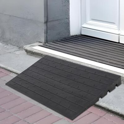 GarveeMore Rise Threshold Ramp, 60 x 107 x 8cm Heavy-Duty Wheelchair Ramp for Doorways, Anti-Slip Rubber Surface Curb 1134kg Load Capacity for Mobility Scooters, Power Wheelchairs, Driveways, Loading Docks GarveeMore Rise Threshold Ramp, 60 x 107 x 8cm Heavy-Duty Wheelchair Ramp for Doorways, Anti-Slip Rubber Surface Curb 1134kg Load Capacity for Mobility Scooters, Power Wheelchairs, Driveways, Loading Docks