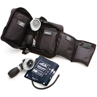 ADC Diagnostix Multikuf 731 3-Cuff EMT Kit, Professional Palm Aneroid Sphygmomanometer, Adult, and Large Adult Blood Pressure Cuffs (19-50 cm) ADC Diagnostix Multikuf 731 3-Cuff EMT Kit, Professional Palm Aneroid Sphygmomanometer, Adult, and Large Adult Blood Pressure Cuffs (19-50 cm)