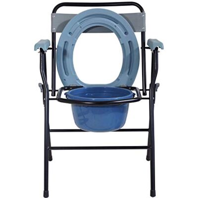 Aidapt Lightweight Folding Bedside Commode with Removable Bucket and Anti Slip Feet Aid Aidapt Lightweight Folding Bedside Commode with Removable Bucket and Anti Slip Feet Aid