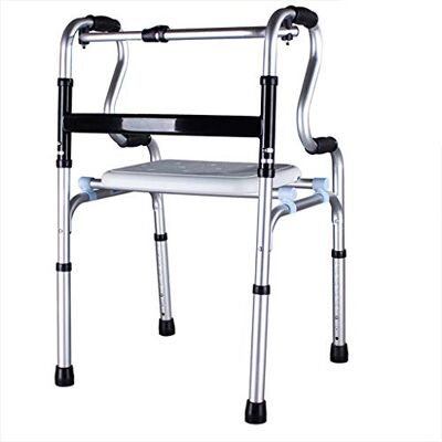 GLJTUO Adjustable Height Walking Frames Old Man Folding Walker Trolley Four-Legged Walking Stick Bathing Folding Four-Legged Trolley for The Elderly NIU Double the Comfort GLJTUO Adjustable Height Walking Frames Old Man Folding Walker Trolley Four-Legged Walking Stick Bathing Folding Four-Legged Trolley for The Elderly NIU Double the Comfort