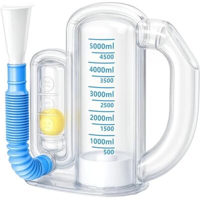 KSWEGKC Incentive Spirometer-Incentive Spirometer Adult Breathing Exercise Device for Lungs,Deep Breathing Trainer for Children and Adults,5000ml Capacity Measurement with Flow Indicator KSWEGKC Incentive Spirometer-Incentive Spirometer Adult Breathing Exercise Device for Lungs,Deep Breathing Trainer for Children and Adults,5000ml Capacity Measurement with Flow Indicator