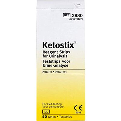 Bayer Ketostix® Keto Test Strips Urine Test Strips, Urine Sugar, ketosis, 50 Pieces Bayer Ketostix® Keto Test Strips Urine Test Strips, Urine Sugar, ketosis, 50 Pieces