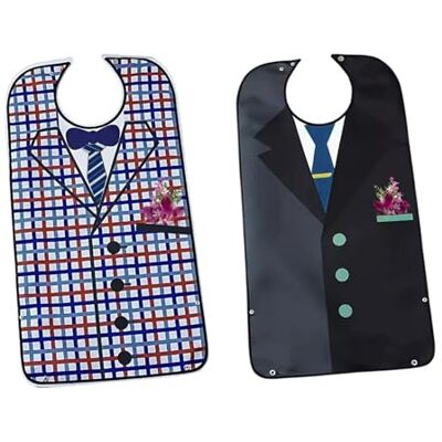 Ninnyi 2 PCS Adult Bibs for Men Funny, Waterproof and Reusable Adult Bib, Adjustable clothing protectors for Adult, Elderly and Disabled Ninnyi 2 PCS Adult Bibs for Men Funny, Waterproof and Reusable Adult Bib, Adjustable clothing protectors for Adult, Elderly and Disabled