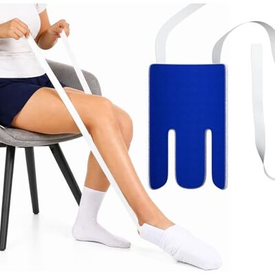 HIXO Sock Dressing Aid Socks & Stockings Without Bending Over Ergonomic Stocking Puller with Non-Slip Material Ideal for Seniors, Pregnancy & Limited Mobility HIXO Sock Dressing Aid Socks & Stockings Without Bending Over Ergonomic Stocking Puller with Non-Slip Material Ideal for Seniors, Pregnancy & Limited Mobility