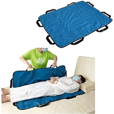 NEPPT Positioning Bed Pad with Handles, 48" x 40" Slide Sheets for Moving Patients, Reusable Draw Sheets for Hospital, Transfer Pad for Elderly Turning Device, Washable Incontinence Bed Mat NEPPT Positioning Bed Pad with Handles, 48" x 40" Slide Sheets for Moving Patients, Reusable Draw Sheets for Hospital, Transfer Pad for Elderly Turning Device, Washable Incontinence Bed Mat