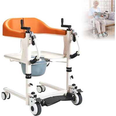 WDZDMYL Patient Lift Wheelchair Electro Hydraulic Lift Lift Transfer Machine, Transfer Lift Chair with Manual Lift, Bedside Lift Aid for Nursing Paralyzed Elderly with Potty -for Elderly & Handicapped WDZDMYL Patient Lift Wheelchair Electro Hydraulic Lift Lift Transfer Machine, Transfer Lift Chair with Manual Lift, Bedside Lift Aid for Nursing Paralyzed Elderly with Potty -for Elderly & Handicapped