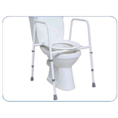NRS Healthcare - Height Adjustable Toilet Frame with Seat NRS Healthcare - Height Adjustable Toilet Frame with Seat