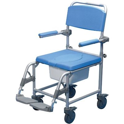 Homecraft Days Deluxe Wheeled Shower Commode Toilet Chair, Attendant- Propelled Shower Chair Homecraft Days Deluxe Wheeled Shower Commode Toilet Chair, Attendant- Propelled Shower Chair