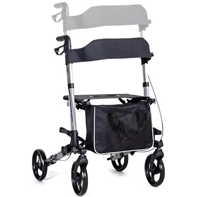 Care+ X Cruise Folding Lightweight Compact rollator Wheeled Walker Walking Frame with seat Choice of Colours (Silver) Care+ X Cruise Folding Lightweight Compact rollator Wheeled Walker Walking Frame with seat Choice of Colours (Silver)