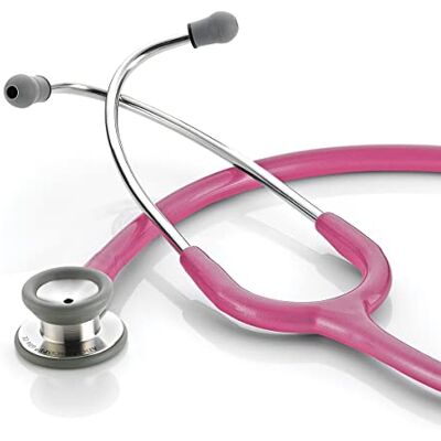 ADC Adscope 604 Pediatric Clinician Stethoscope Metallic Raspberry ADC Adscope 604 Pediatric Clinician Stethoscope Metallic Raspberry