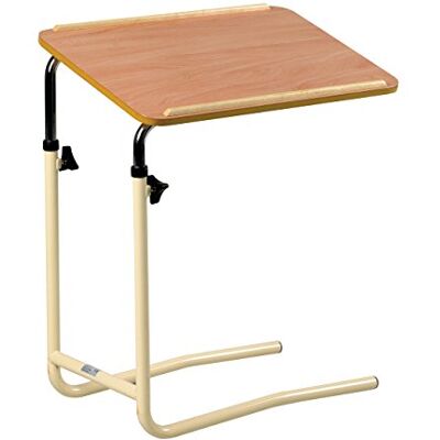 Homecraft Overbed Table, Height Adjustable, Lightweight Chair/Bed Table for Elderly, Use for Meals, Work and Activities, 66 x 64 x 46 cm Homecraft Overbed Table, Height Adjustable, Lightweight Chair/Bed Table for Elderly, Use for Meals, Work and Activities, 66 x 64 x 46 cm
