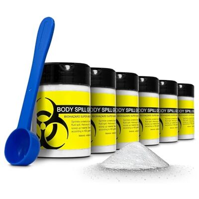 RE-GEN 6X 100g Bottles – Body Fluid Clean Up, Vomit, Urine, Biohazard Spill Highly Absorbent Granules Ideal for First aid Kits, Patient Care Facilities, Spill Response Stations, Janitorial Supplies RE-GEN 6X 100g Bottles – Body Fluid Clean Up, Vomit, Urine, Biohazard Spill Highly Absorbent Granules Ideal for First aid Kits, Patient Care Facilities, Spill Response Stations, Janitorial Supplies