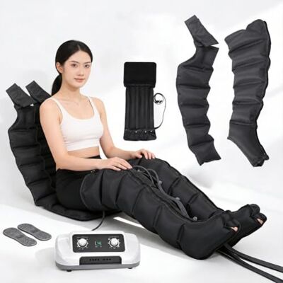 yunzhenzhen Electric Air Compression Leg Massager, Lymphatic Drainant Massage 6 Air Chambers Pressotherapy Machinery,0-30 Min,0-240 Mmhg Adjustable,Legs & Arms Abdomen yunzhenzhen Electric Air Compression Leg Massager, Lymphatic Drainant Massage 6 Air Chambers Pressotherapy Machinery,0-30 Min,0-240 Mmhg Adjustable,Legs & Arms Abdomen