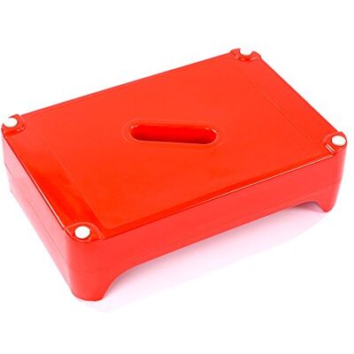 NRS Healthcare Red Bath Step Reversible for Two Height Options NRS Healthcare Red Bath Step Reversible for Two Height Options