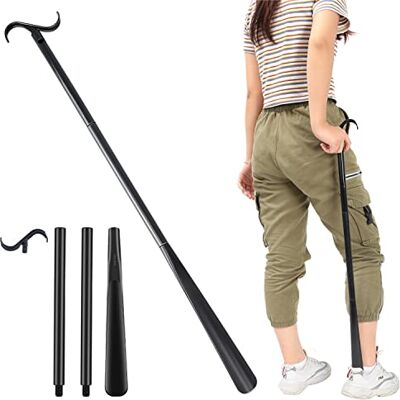 JJDPARTS 35" Long Dressing Stick with Shoe Horn with Sock Removal Tool, Adjustable Extended Dressing Aids for Shoes, Socks, Shirts and Pants JJDPARTS 35" Long Dressing Stick with Shoe Horn with Sock Removal Tool, Adjustable Extended Dressing Aids for Shoes, Socks, Shirts and Pants