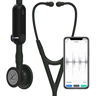 Littmann 3M CORE Digital Stethoscope, Black Chestpiece, Tube, Stem and Headset, 69 cm, 8490 Littmann 3M CORE Digital Stethoscope, Black Chestpiece, Tube, Stem and Headset, 69 cm, 8490
