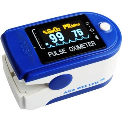 Anapulse Finger Pulse Oximeter Digital Display Heart Rate & Oxygen Level Readings Batteries, Carrycase and Lanyard Included CE Approved NHS Supplied (ANP150) Anapulse Finger Pulse Oximeter Digital Display Heart Rate & Oxygen Level Readings Batteries, Carrycase and Lanyard Included CE Approved NHS Supplied (ANP150)