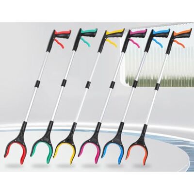 MUMUXIAO Extra Long Grabber Reacher Tool with 360°Rotating Magnetic Head,83cm Foldable Reaching Aid Trash Picker Pick Up Stick Tool for Elderly Disabled (Red) MUMUXIAO Extra Long Grabber Reacher Tool with 360°Rotating Magnetic Head,83cm Foldable Reaching Aid Trash Picker Pick Up Stick Tool for Elderly Disabled (Red)