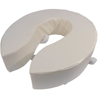 Aidapt 100mm (4") Elevation Raised Foam Padded Comfortable Toilet Seat Easy Fit White Aidapt 100mm (4") Elevation Raised Foam Padded Comfortable Toilet Seat Easy Fit White