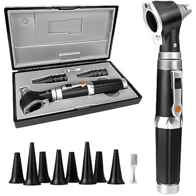 Scian Otoscope Ear Infection Detector Otoscopes and Pocket Ear Scope Otoscopes with Light Includes Hard Plastic Case Suitable for Adults, Doctors Available in Multiple Colors (Black) Scian Otoscope Ear Infection Detector Otoscopes and Pocket Ear Scope Otoscopes with Light Includes Hard Plastic Case Suitable for Adults, Doctors Available in Multiple Colors (Black)