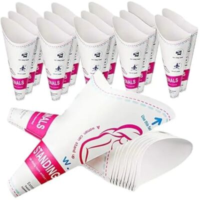 Quvixy Paper Urinal Standing Pee Cup, One-Time Use, Travel Ready Pack Compact, travel-ready disposable funnel set delivers standing urination without undressing, ideal for busy outings. Quvixy Paper Urinal Standing Pee Cup, One-Time Use, Travel Ready Pack Compact, travel-ready disposable funnel set delivers standing urination without undressing, ideal for busy outings.