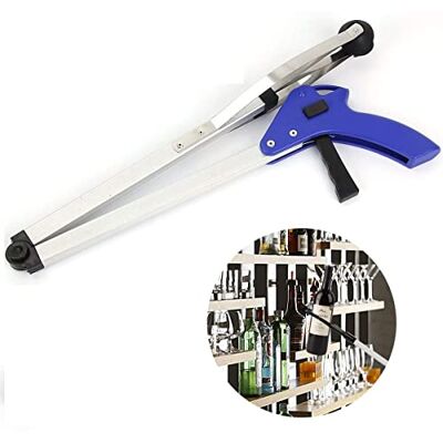 Xfaiz Reacher Grabber Tool, Aluminium Alloy 32" inch Foldable Pick Up Reaching Tool for Elderly Lightweight Extra Long Handy Trash Claw Grabber Arm Extension Xfaiz Reacher Grabber Tool, Aluminium Alloy 32" inch Foldable Pick Up Reaching Tool for Elderly Lightweight Extra Long Handy Trash Claw Grabber Arm Extension