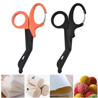 Eleanly 2 Pcs Trauma Scissors, Medical Style, Stainless Steel & PP, Multicolour, 18cm x 9cm, Ambidextrous, for Nurses, Doctors, Paramedics & Emergency Room Eleanly 2 Pcs Trauma Scissors, Medical Style, Stainless Steel & PP, Multicolour, 18cm x 9cm, Ambidextrous, for Nurses, Doctors, Paramedics & Emergency Room