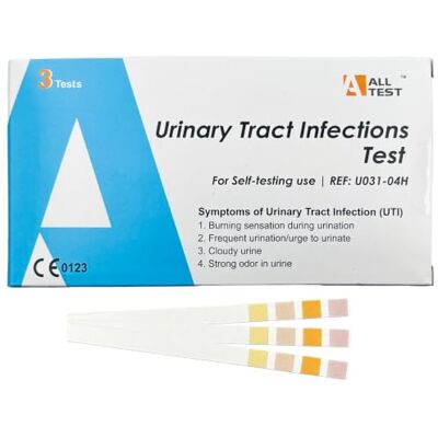 ALLTEST UTI Test Kit, Urine Test for UTI and Bladder Infection, At-Home UTI Test for Burning Urination & Frequent Urination (3 Tests) ALLTEST UTI Test Kit, Urine Test for UTI and Bladder Infection, At-Home UTI Test for Burning Urination & Frequent Urination (3 Tests)