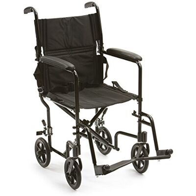 DRIVE DEVILBISS HEALTHCARE Drive Devilbiss Lightweight Aluminium Foldable Travel Chair, 19 Inch Seat Width DRIVE DEVILBISS HEALTHCARE Drive Devilbiss Lightweight Aluminium Foldable Travel Chair, 19 Inch Seat Width