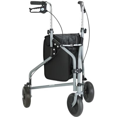 Days Tri Wheel Folding Walker with Loop and Lockable Brakes, Mobility Aid, Easy to Manoeuvre & Height Adjustable, For Eldery and Disabled Users, Grey Days Tri Wheel Folding Walker with Loop and Lockable Brakes, Mobility Aid, Easy to Manoeuvre & Height Adjustable, For Eldery and Disabled Users, Grey