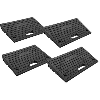 Nicoman Rubber Kerb Ramps, Multiuse Curb Ramp for Vehicles, Wheelchairs, Bikes, Strollers, Pet Mobility and Disabled Chair & Dog (Pack of 4) Nicoman Rubber Kerb Ramps, Multiuse Curb Ramp for Vehicles, Wheelchairs, Bikes, Strollers, Pet Mobility and Disabled Chair & Dog (Pack of 4)