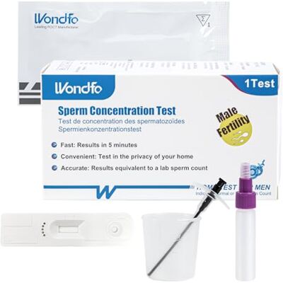 Wondfo Male Fertility Test Kit, 1 Tests, Sperm Count Testing, Privacy Assured Wondfo Male Fertility Test Kit, 1 Tests, Sperm Count Testing, Privacy Assured