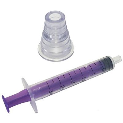 Qualicare 50 X 3ML ORAL ENTERNAL MEDICINE BABY ELDERLY DOSAGE NON-STERILE LATEX FREE DISPOSABLE PURPLE SYRINGES WITH BOTTLE ADAPTER Qualicare 50 X 3ML ORAL ENTERNAL MEDICINE BABY ELDERLY DOSAGE NON-STERILE LATEX FREE DISPOSABLE PURPLE SYRINGES WITH BOTTLE ADAPTER