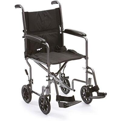 DRIVE DEVILBISS HEALTHCARE Drive Devilbiss Steel Foldable Travel Chair, 19 Inch Seat width DRIVE DEVILBISS HEALTHCARE Drive Devilbiss Steel Foldable Travel Chair, 19 Inch Seat width